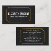 Fabric/Gold-Lijst Visitekaartje (Voorkant / Achterkant)
