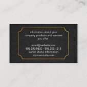 Fabric/Gold-Lijst Visitekaartje (Achterkant)