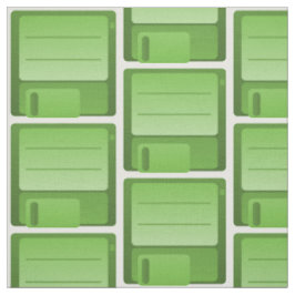 Fabric Groene diskettestation Stof