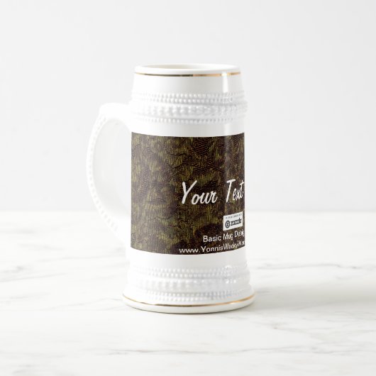 Fabric, hier Jouw tekst Bierpul (Voorkant links)