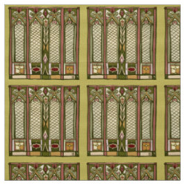 Fabric met " Kunst en Kunstwerk" gestyliseerd patr Stof