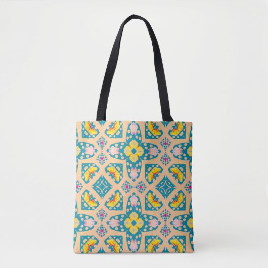 Fabric-ontwerp. Inca Mode Illustratie. Lissabon M Tote Bag (Voorkant)