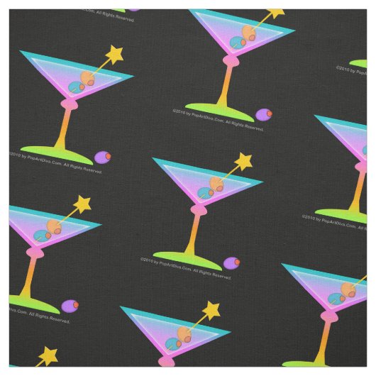 FABRIC - RAINBOW MARTINI COCKTAIL STOF (Swatch)