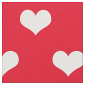 Fabric Red Hearts Stof (Close Up)