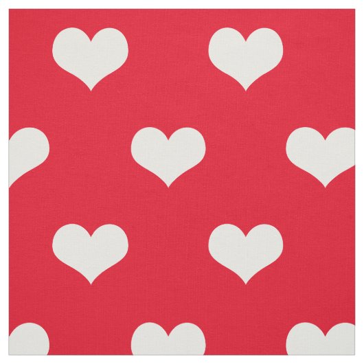 Fabric Red Hearts Stof (Swatch)