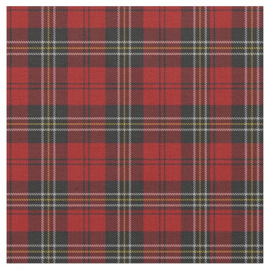 Fabric - Red Tartan Macpherson Clan Stof (Close Up)
