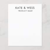 Fabric Sample Display Verpakking Kaart (Voorkant)