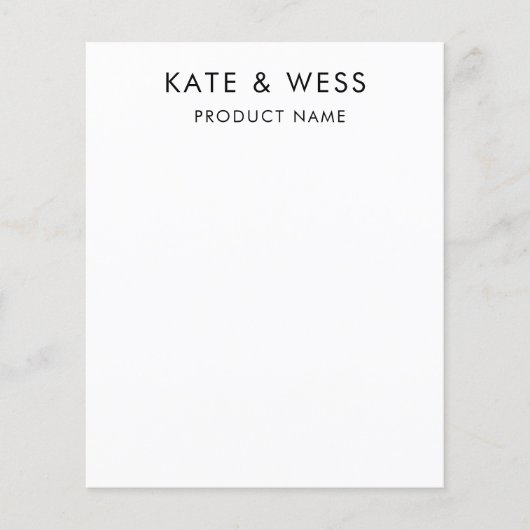 Fabric Sample Display Verpakking Kaart (Voorkant)