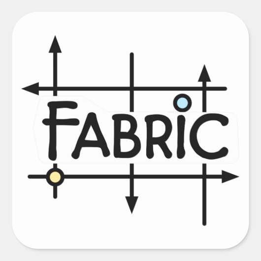 Fabric-Sticker Vierkante Sticker (Voorkant)