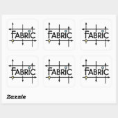 Fabric-Sticker Vierkante Sticker (Vel)