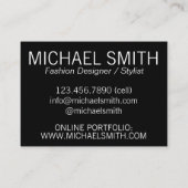 Fabric Store Neon Sign Costume Mode Designer Visitekaartje (Achterkant)