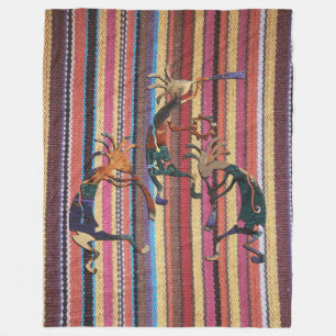 Fabric Stripes Patroon gekleurd I + KOKOPELLI Fleece Deken