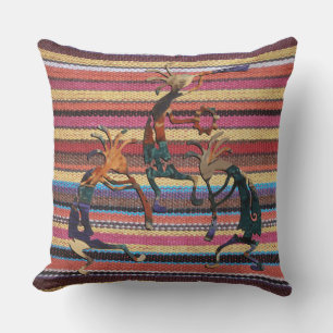 Fabric Stripes Patroon gekleurd I + KOKOPELLI Kussen