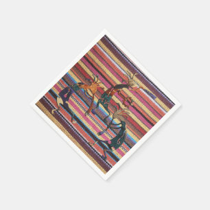 Fabric Stripes Patroon gekleurd I + KOKOPELLI Servet