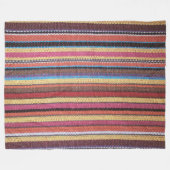 Fabric Stripes Patroon verkleurde I + uw ideeën Fleece Deken (Voorkant (Horizontaal))
