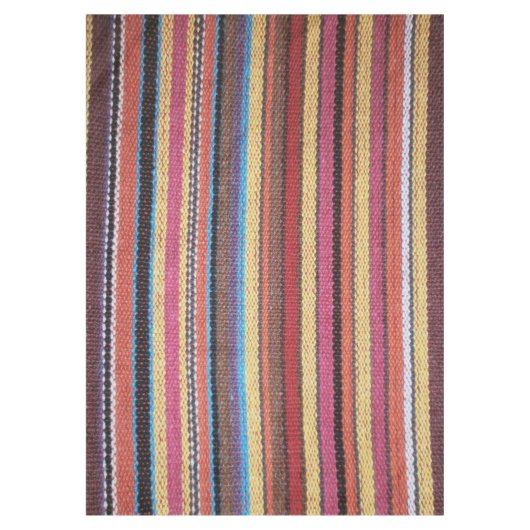 Fabric Stripes Patroon verkleurde I + uw ideeën Tafelkleed (Voorkant)