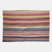 Fabric Stripes Patroon verkleurde I + uw ideeën Theedoek (Horizontaal)