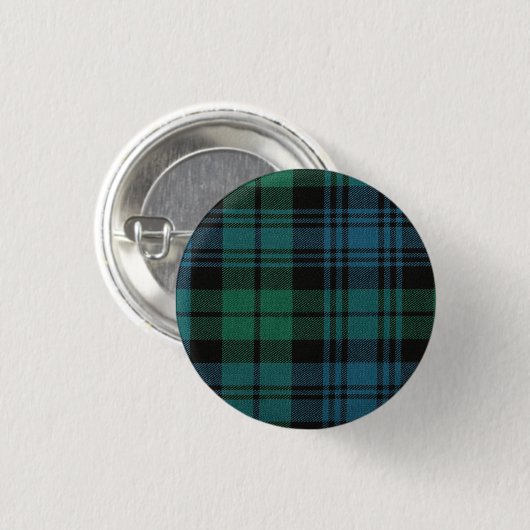Fabric Tartan Round Button (Voorkant /achterkant)