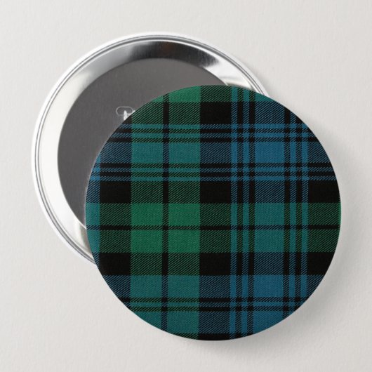 Fabric Tartan Round Button (Voorkant /achterkant)