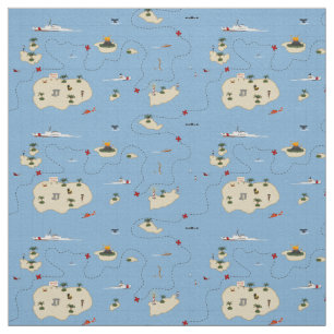 Fabric van kustGuard Rescue Map Patroon Stof