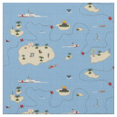 Fabric van kustGuard Rescue Map Patroon Stof (Close Up)