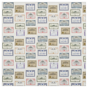 Fabric - Wall Street Market Certificates Stof