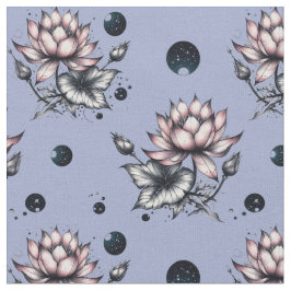 Fabric with bottom woven lotuses stof