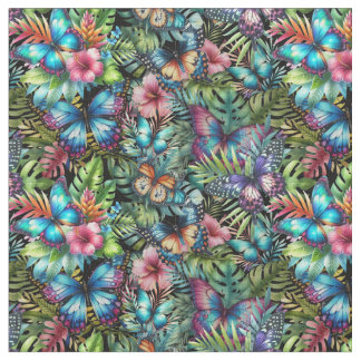 Fabric with snowstorms “Flight in the jungle” Stof
