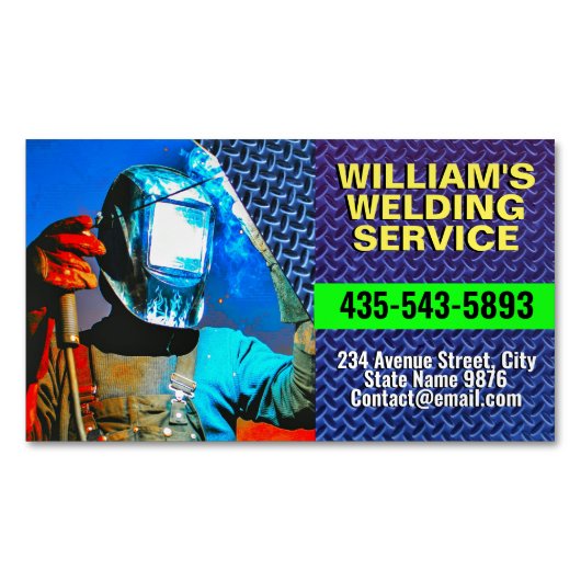 Fabrication Contractor, Professional Metal Welding Magnetisch Visitekaartje (Voorkant)