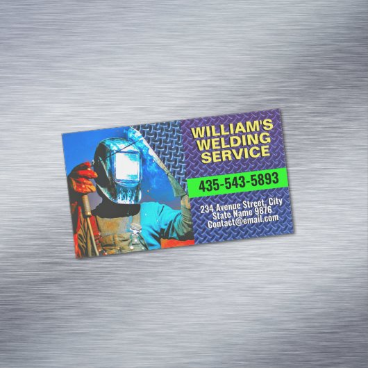 Fabrication Contractor, Professional Metal Welding Magnetisch Visitekaartje (Voorbeeld)