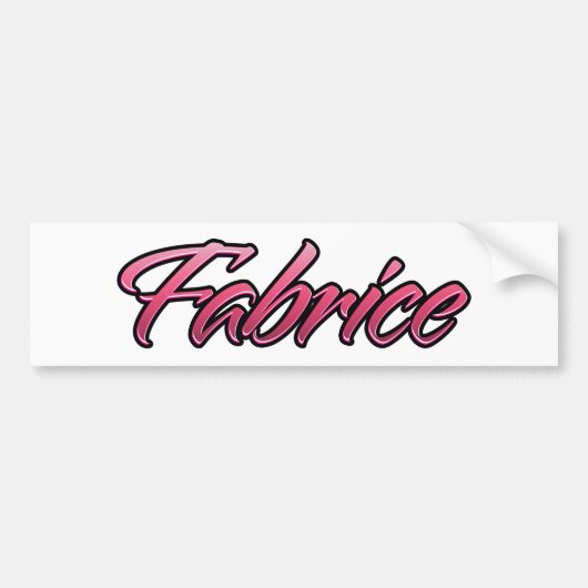 Fabrice faded roze Aufkleber-Sticker Bumpersticker (Voorkant)
