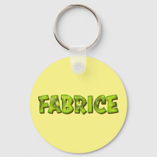 Fabrice Name Kiwi Design Schlüsselanhänger Sleutelhanger (Voorkant)