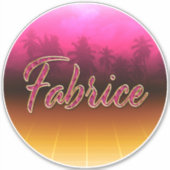 Fabrice Vorname Name golden pink Aufkleber Sticker (Voorkant)