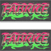 Fabrice Vorname Name Graffiti Aufkleber Sticker (Voorkant)