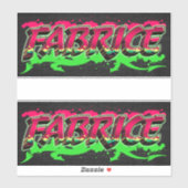 Fabrice Vorname Name Graffiti Aufkleber Sticker (Vel)