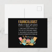 Fabricoloog Facts Quilter Quilting Sewer Briefkaart (Voorkant / Achterkant)