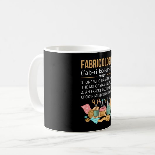 Fabricoloog Facts Quilter Quilting Sewer Koffiemok (Voorkant links)