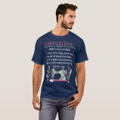Fabricoloog Funny Quilter GIfts Apparel T-shirt (Voorkant volledig)