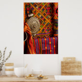Fabrics, Bhutan Poster (Keuken)