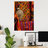 Fabrics, Bhutan Poster (Thuiskantoor)