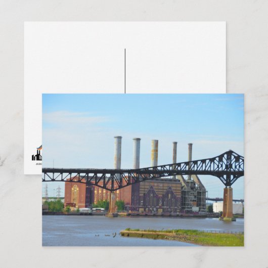Fabriek achter het Briefkaart Bridge (Voorkant / Achterkant)
