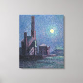 Fabriek in de Monlight (Stedelijk Landschap) (Luce Canvas Afdruk (Voorkant)