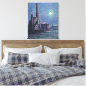 Fabriek in de Monlight (Stedelijk Landschap) (Luce Canvas Afdruk (Insitu (Slaapkamer))