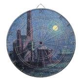 Fabriek in de Monlight (Stedelijk Landschap) (Luce Dartbord (Voorkant)