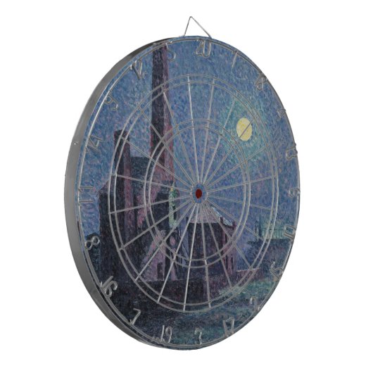 Fabriek in de Monlight (Stedelijk Landschap) (Luce Dartbord (Voorkant Links)