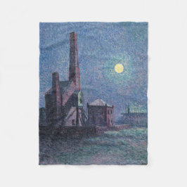 Fabriek in de Monlight (Stedelijk Landschap) (Luce Fleece Deken