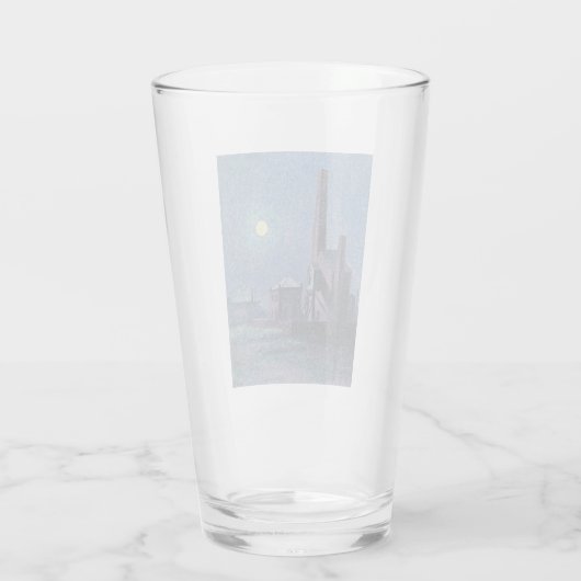 Fabriek in de Monlight (Stedelijk Landschap) (Luce Glas (Achterkant)