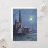 Fabriek in de Monlight (Stedelijk Landschap) (Luce Kaart (Voorkant / Achterkant in situ)