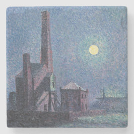 Fabriek in de Monlight (Stedelijk Landschap) (Luce Stenen Onderzetter