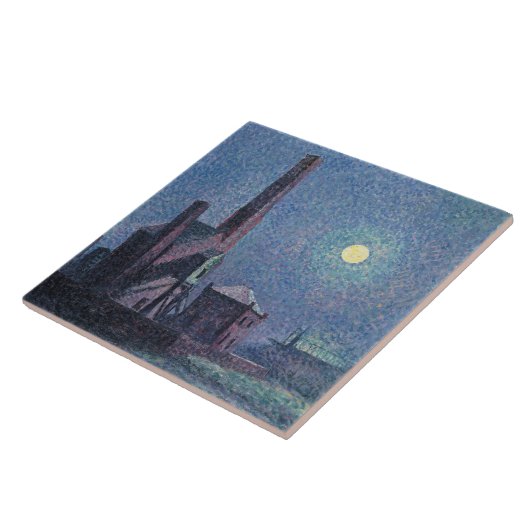 Fabriek in de Monlight (Stedelijk Landschap) (Luce Tegeltje (Zijkant)